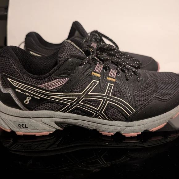 ASICS Women's Gel-Venture 8 Black Running Shoes Size 9 - Picture 8 of 8